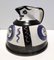 White, Black and Blue Hand-Painted Ceramic Jug / Vase in the style of Picasso, France, 1970s, Image 4