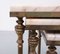 Nesting Tables Brass and Marble, France, 1950s, Set of 3 7