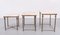 Nesting Tables Brass and Marble, France, 1950s, Set of 3 12