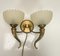 Vintage Regency Bronze and Glass Wall Light from Massive, 1970s, Image 2