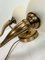 Vintage Regency Bronze and Glass Wall Light from Massive, 1970s 14