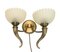 Vintage Regency Bronze and Glass Wall Light from Massive, 1970s, Image 1