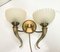 Vintage Regency Bronze and Glass Wall Light from Massive, 1970s 11