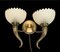 Vintage Regency Bronze and Glass Wall Light from Massive, 1970s 8