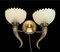 Vintage Regency Wandlampe aus Bronze & Glas von Massive, 1970er 8