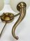 Vintage Regency Bronze and Glass Wall Light from Massive, 1970s, Image 12