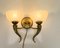 Vintage Regency Bronze and Glass Wall Light from Massive, 1970s, Image 4