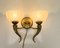 Vintage Regency Wandlampe aus Bronze & Glas von Massive, 1970er 4