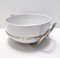 Postmodern Silver-Plated and White Ceramic Serving Bowl by Lino Sabattini, Italy, 1970s 6