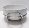 Postmodern Silver-Plated and White Ceramic Serving Bowl by Lino Sabattini, Italy, 1970s 13