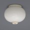 Lampada da soffitto con diffusore in vetro bianco, anni '60, Immagine 1