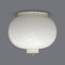Lampada da soffitto con diffusore in vetro bianco, anni '60, Immagine 2