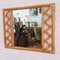 Specchio vintage in bambù e vimini, Spagna, anni '70, Immagine 3