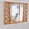 Specchio vintage in bambù e vimini, Spagna, anni '70, Immagine 1
