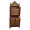 Vintage Wooden Cupboard with Tissues in Silk and Bronze, Image 1