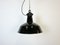 Industrial Black Enamel Factory Lamp with Cast Iron Top from Elektrosvit, 1950s, Image 2