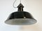 Industrial Black Enamel Factory Lamp with Cast Iron Top from Elektrosvit, 1950s, Image 8