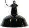 Industrial Black Enamel Factory Lamp with Cast Iron Top from Elektrosvit, 1950s 1