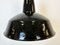 Industrielle Fabriklampe aus schwarzer Emaille mit Gusseisenplatte von Elektrosvit, 1950er 4