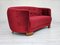 Vintage Danish Reupholstered 2-Seater Banana Sofa, 1960s 3