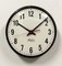 Vintage Black School Wall Clock from Lathem, 1980s 7