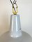 Lámpara colgante de fábrica industrial esmaltada en gris de Philips, años 60, Imagen 3