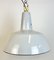 Lámpara colgante de fábrica industrial esmaltada en gris de Philips, años 60, Imagen 12