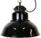 Industrial Black Enamel Factory Lamp with Cast Iron Top from Elektrosvit, 1960s, Image 1