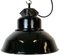 Lámpara de fábrica industrial de esmalte negro con superficie de hierro fundido de Elektrosvit, años 60, Imagen 1