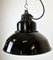 Industrial Black Enamel Factory Lamp with Cast Iron Top from Elektrosvit, 1960s, Image 6