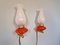 Brass and Satin Glass Wall Lights, 1950s, Set of 2, Image 15