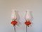 Brass and Satin Glass Wall Lights, 1950s, Set of 2, Image 13