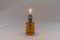 Small Mid-Century Modern Table Lamp Base in Chrome & Orange Glass, 1960s 5