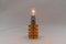 Small Mid-Century Modern Table Lamp Base in Chrome & Orange Glass, 1960s, Image 5
