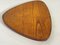 Plateau ou Plateau Triangulaire Marron en Bois, 1960s 3