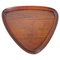 Triangular Brown Platter or Tray in Wood, 1960s 1