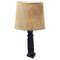 Lámpara de mesa brutalista de madera marrón, Francia, siglo XX, Imagen 2