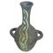 Grüne & Schwarze Vase aus Bemalter Keramik von Vallauris, Frankreich, 1970 1