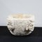 White Stone Mortar with Angel Face Decorations 5