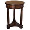 French Gueridon Side Round Table in Mahogany with Tripod Columns Brass Decors, 1890s 1