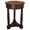 French Gueridon Side Round Table in Mahogany with Tripod Columns Brass Decors, 1890s, Image 1