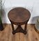 French Gueridon Side Round Table in Mahogany with Tripod Columns Brass Decors, 1890s 6