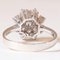 Vintage 14 Karat Weißgold Ring mit Schneeflocken und Diamanten im Brillantschliff, 1960er 5