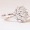 Vintage 14k White Gold Snowflake Ring with Brilliant Cut Diamonds, 1960s 7