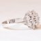 Vintage 14k White Gold Snowflake Ring with Brilliant Cut Diamonds, 1960s 6