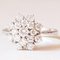 Vintage 14k White Gold Snowflake Ring with Brilliant Cut Diamonds, 1960s, Image 2