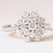 Vintage 14k White Gold Snowflake Ring with Brilliant Cut Diamonds, 1960s 8