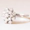 Anello vintage a forma di fiocco di neve in oro bianco 14k con diamanti a taglio brillante, anni '60, Immagine 3