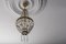French Empire Style Brass and Crystal Glass Basket Chandelier, 1950s 4