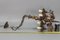 Antique Baroque Style Wrought Iron Figural Chandelier, France, 1890s, Image 20
